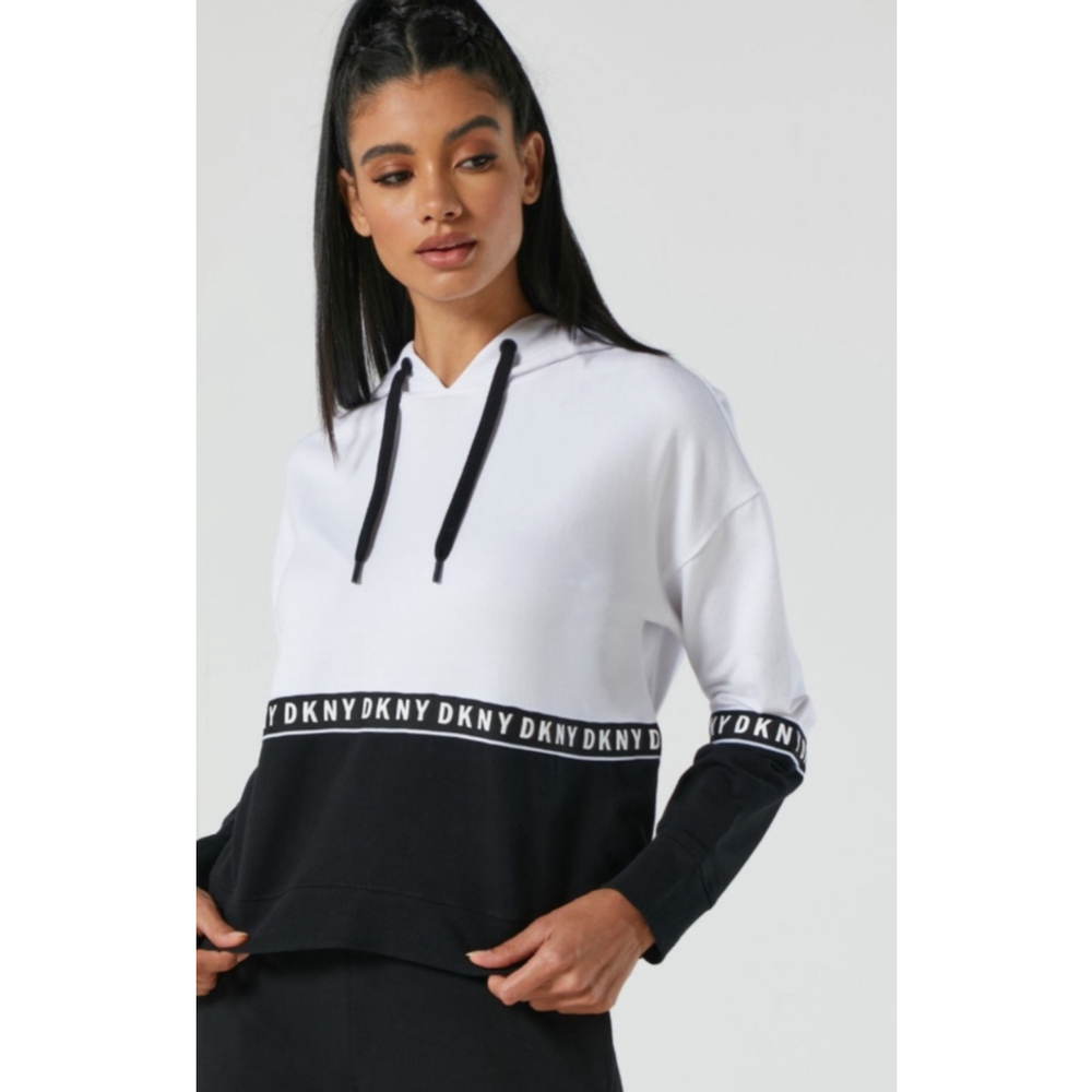 DKNY Black and White Hoodie Size XL